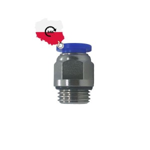 Łącznik pneumatyczny wtykowy 8mm, gwint 12,7mm